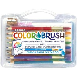 Snifty Colorbrush on The Go, Watercolor Pencil and Paintbrush with Stand-Up Easel Watercolor Pad