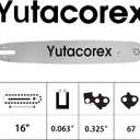 16 inch Chainsaw Guide Bar and Chain Combo,Replacement Accessories Fits Stihl MS271,MS311,MS 261,MS261,MS260 Pro,MS270,MS290,MS310,163VXLGD025,3003 008 6813,325 Pitch,063 Gauge,67 Drive Link