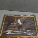 Vintage Gold Framed Wall Art - Vintage Floral Wall Art Moody Flower Book Canvas Prints Dark Academia Decor Cottagecore Aesthetic Pictures Painting Artwork for Living Room Bedroom 12x16in (Classical Style)