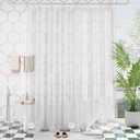 AmazerBath Extra Long Shower Curtain 90 Inches Long, Clear Premium PEVA Plastic 72x90 Inches, Tall Bathroom Curtain Heavy Duty with 3 Weighted Stones and 12 Grommet Holes
