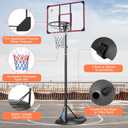 7.5-9.2ft Portable Basketball Hoop & Goals, Adjustable Height Basketball Goal System, Basketball Hoop Stand with 32Inch Shatterproof Backboard & 17" Rim for Youth/Adults, Indoor/Outdoor