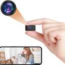Mini Spy Camera - WiFi Hidden Camera - 1080P Home Security Cam - Nanny Cam - Portable Tiny Camera, Real-time Videotaping and Motion Detection, for Pet/Interior/Household Surveillance
