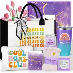 Suhctuptx Purple Gifts for Women, Birthday Gifts w/Canvas Tote Bag