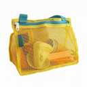 Zippered Beach Toy Set Carrying Handles Sandcastle Building Kit Portable Mesh Storage Bag Set Outdoor, Yellow