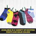 Debra Weitzner Womens Runner Ankle Socks - Low-Cut Colorful Socks (Size 9-11 and 10-13) 12 Pairs (Ankle Blue & Maroon)