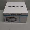 Roter Mond Countdown Stainless Steel 4 Slice Toaster with Bagel, Defrost, Cancel Function, Dual Toaster, Extra Wide Slots, 6 Shade Settings, Removable Crumb Trays, 1650W, Black