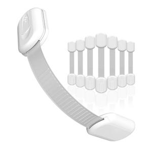SKYLA HOMES Baby Locks (8-Pack) Child Safety Cabinet Proofing - Safe Quick and Easy 3M Adhesive Cabinet Drawer Door Latches No Screws & Magnets Multi-Purpose for Furniture Kitchen Ovens Toilet Seats