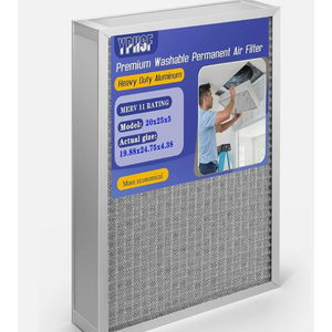 Upgraded 20x25x5 Reusable AC Furnace Filter Washable MERV11, Electrostatic - Permanent,Enjoy Fresher Air in Home and Office HVAC Furnace Systems，Actual Size:19.88x24.75x4.38Inch 1 Pack