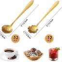 24PCS Gold Espresso Coffee Spoons, 5 Inch Stainless Steel Small Spoon for Dessert, Tea, Demitasse Stirring, Soup, Kitchen, Cafe or Bar