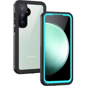 Lanhiem for Samsung Galaxy S23 FE Case - IP68 Waterproof Dustproof Case, Built-in Screen Protector, Shockproof Full Body Protective Phone Cover for Galaxy S23 FE 5G 6.4 Inch, Blue