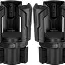 Cup Holder Expander (Adjustable Holder & Base, Auto-Fit Hold, One Button Open), Car Cup Holder Expander for Yeti, Hydro Flask, Nalgene, Owala, Bottles in 2.6"- 4.8" (Black, 2 Pack)