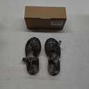 Jelly Shoes for Toddler Girls Summer Beach Retro Jellies Sandals T-Strap Slingback Little Kids Glitter White  Soft Closed Toe Princess Dress Flat 26