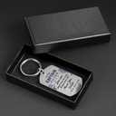 8 x Dad Christmas Gifts from Daughter son - Cool Birthday Father's Day Christmas Gift Idea for Dad - Meaningful Engraved Stainless Steel Keychain Keyring for Father Daddy Papa Presents