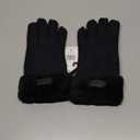 UGG womens Turn Cuff Water Resistant Sheepskin Gloves (Large, Black)