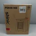 Shinic Infrared Space Heaters for Indoor Use Large Room, 20 Inch, Luxury Insulated Wooden Cabinet, 1500W Infrared Electric Heater with Remote Control, Timer, Filter, Charging Ports, Walnut