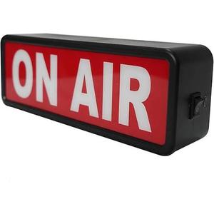 ON AIR LED Light Recording Warning Sign - Simple ON/OFF Switch - Up Lighted Broadcast Sign for Studio/Home/Company/Desk or Wall Decor