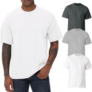 Mens Cotton T Shirts Short Sleeve Crew Neck Basic T-Shirt Essentials T-Shirts Crewneck Tees for Men (Large)
