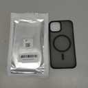 SUPFINE Magnetic for iPhone 14 Case & iPhone 13 Case (Compatible with MagSafe)(Military Grade Drop Protection) Translucent Matte Shockproof Phone Cover,Black