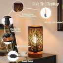 Black Rustic Table Lamp for Bedroom Small space Farmhouse Dimmable Bedside Lamps for Night stand Desk , Industrial Nightstand lamp with Metal Lampshade for Living Room Decoration bulb included