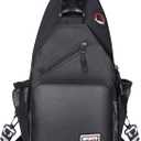 Crossbody Backpack Convertible Sling Bag for Women Men with Adjustable Strap Small Casual Daypack for Hiking Traveling (Small, 11-Inch, Black)