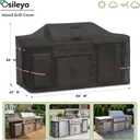 86 Inch Island Grill Cover - 600D Heavy Duty Waterproof All Weather Protection Outdoor Cover,Black, 86"L x 42"W x 48"H