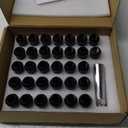 Orion Motor Tech 9/16-18 Wheel Lug Nuts 32 Pack, Black 9/16 x 18 Trim Lug Nuts 2 inches Tall Spline Drive Cone Seat Compatible with Dodge 1994-2011 Ram 2500 3500 Aftermarket Wheel 8x6.5 5x5.5