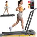 Acezoe Walking Pad Treadmill with Incline, 2 in 1 Foldable Treadmills for Home Small Office, 300lbs Portable Compact Under Desk Treadmill with App, Remote Control and LED Display