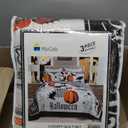 MarCielo 3 Pcs Halloween Themed Quilt Bedspread Set - Cozy and Spooky Pumpkin and Ghost Pattern (Halloween, King)