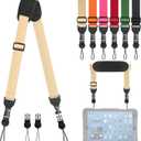 Universal Shoulder Strap, Removable Neoprene Padded Camera Strap, Adjustable Neck Lanyard for iPad, Binocular, Tablet Case, Camera, Luggage Bag (Khaki Universal Shoulder Strap)