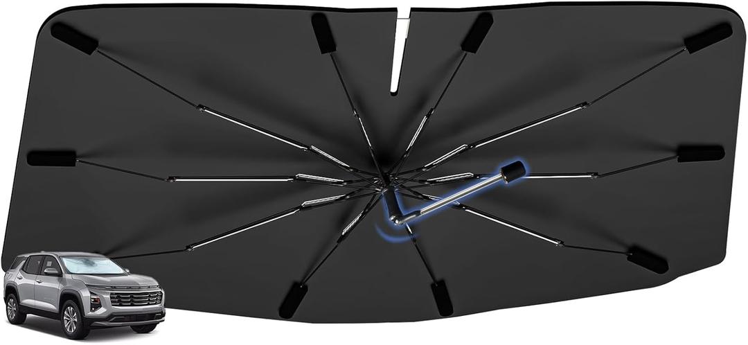 Windshield Sun Shade Umbrella for Chevrolet Equinox 2018-2025, Foldable Car Sunshade(No Gaps), Highly Reflective Front Window Sun Shield Visor for UV Protection, Keep Car Cool Accessories Windshield Sun Shade Umbrella for Chevrolet Equinox 2018-2025, Foldable Car Sunshade(No Gaps), Highly Reflective Front Window Sun Shield Visor for UV Protection, Keep Car Cool Accessories