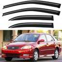  Window Visors Rain Guards Shield for 2003-2008 Toyota Corolla, Out-Channel Window Vent Wind Deflectors Visors Shades for 03-08 Corolla