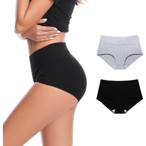 Womens Cotton Underwear Briefs for Women Ladies Panties (M)