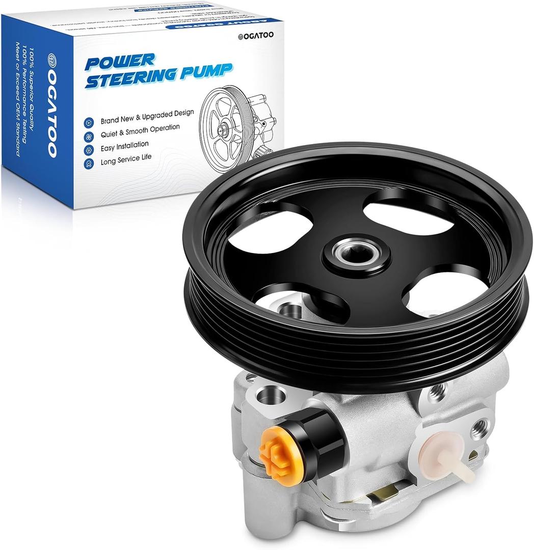 Power Steering Pump with Pulley Fits for Toyota Tundra 2000-2006, Sequoia 2001-2007 4.7L V8 Automotive Replacement Power Steering Pumps replaces 443100C030, 443200C020, 443200C030,21-5264