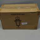 YSN 16" Solar Wall Lights Outdoor, Dusk to Dawn Exterior Lighting Fixtures, Black Solar Porch Lights Outdoor Sconce Lights, Waterproof Outside Light for House Porch Garage Yard, 1 Pack