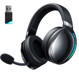 KOFIRE UG-06 Wireless Gaming Headset, 2.4GHz Bluetooth Gaming Headphones with Noise Cancelling Microphone, 3D Stereo Sound, 65Hr Battery Life Headset for PS5, PS4, PC, Switch, Mac, RGB Light