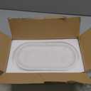 Denique Natural Marble Bathroom Tray, 12"x6" Vanity Tray White Marble Decorative Tray, Countertop Organizer for Perfume & Candles, Jewelry Dish Ring Holder for Bathroom Counter, Vanity, Dresser