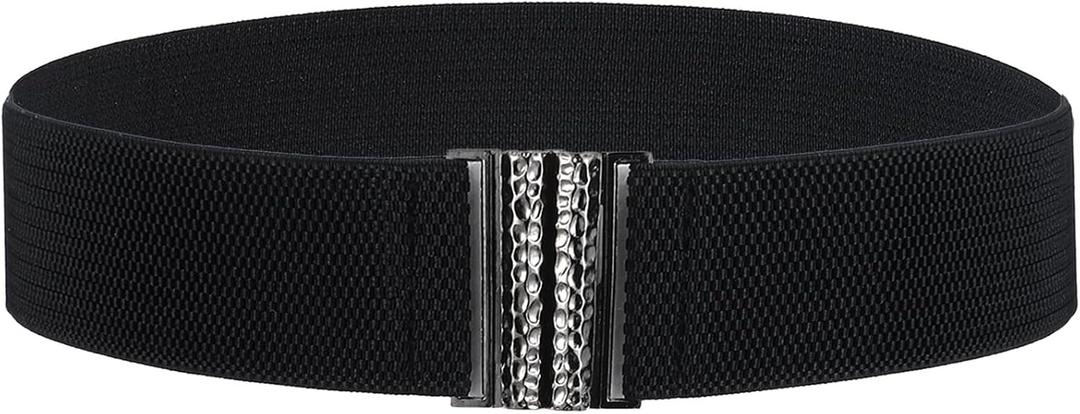 Black Stretchy Belt Women's Wide Elastic Belts For Women Black Vintage Stretch Cinch Waist Belt Stretchy Women's Wide Elastic Belts For Dresses