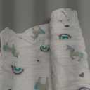 Lulujo Baby 100% Cotton Muslin Swaddle Blanket, 47 x 47-Inches, Rainbows and Unicorns (Crib)