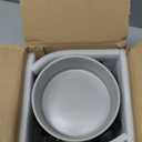 Elevated Dog Bowls, Ceramic Raised Dog Bowl Set with Anti-Slip and Non-Tip Metal Stand, 2 Pack Pet Food and Water Feeding Bowls for Small and Medium Dogs (Gray,3.6 Cups)