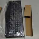 Wireless Keyboard and Mouse Combo, Full-Sized 2.4GHz Wireless Keyboard with Comfortable Palm Rest and Optical Wireless Mouse for Windows, Mac OS PC/Desktops/Computer/Laptops (Black)