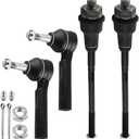 Front Inner Outer Tie Rods Fit for 1999-2006 Chevy Silverado 1500 Suburban Avalanche Tahoe, GMC Sierra 1500 Yukon XL, for Cadillac Escalade ESV EXT Tie Rod Ends 4pc- ES3488 ES3493