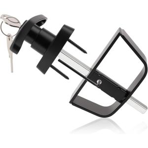 4" Shed Door Latch, Barn Door Latch, T-Handle Lock Kit with 2Keys, Stem Storage Barn Shed DoorHardware Lock Set for Playhouses, Storage Barn, Chicken Coops, Camper, Carbon Steel