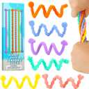 Fidget Toys for Adults Kids, 6 Pcs Sensory Toys for Autism ADHD Flexible Fidget Sticks Stocking Stuffers for Teens Treasure Box Classroom Prizes Party Favors Gifts Calm Down Travel Toys