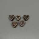 Stylish Romantic Five Hearts Wooden Blocks Stamps for Printing on Textiles, Pottery Crafts,Henna, Scrapbooking (Set of 5) (Pack # 104)