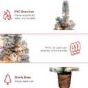 ARAKIEL S/2-3.5FT PRE-LIT Flocked Pot Tree