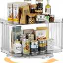 2 Tier Lazy Susan (1 Pack) Kitchen Organizer for Canned Goods Turntable Organizer for Cabinet/Pantry/Kitchen/Countertop/Bathroom/Vanity/Medicine Cabinet Organizer/Refrigerator