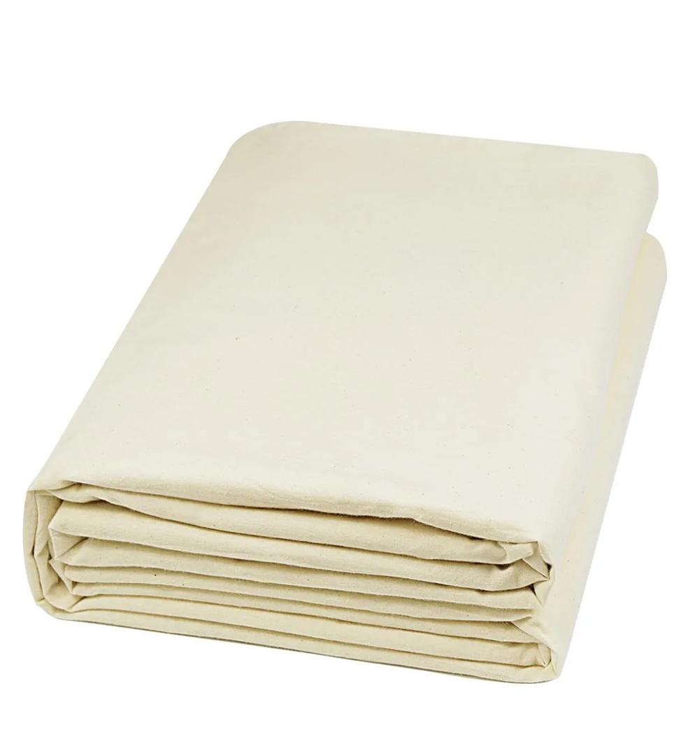 HOTGODEN Light Weight 100% Cotton Muslin Fabric: 63 inch x 2,5,10 Yards Unbleached Muslin Linen Fabric Material for Sewing Material Apparel Cloth