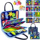 Exorany Busy Board Montessori Toys for Toddler Boy Birthday Gifts, Busy Book Sensory Learning Toys for Toddlers, Toddler Boy Airplane Car Travel Toy Educational Activities