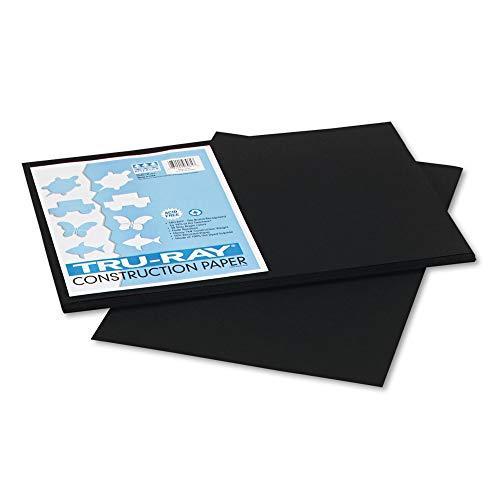Pacon Tru-Ray Construction Paper PAPER,CONST,12X18,50PK,BK 55235 (Pack of 20)