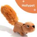 Hollypet Hide and Seek Squeaky Dog Toy, Designed Interactive Puzzle Plush Stuffed Puppy Toy, Squirrel